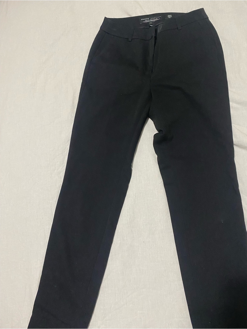 RW&CO. Black Slim Curvy Dress Pants